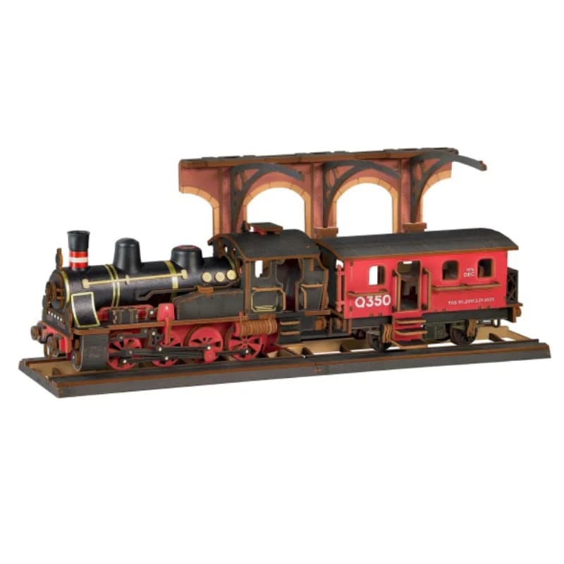 Robotime Kit Model Steam Train Puzzle Wood 3D Home Decorations Craft Gifts for Adult Men Boys Girls