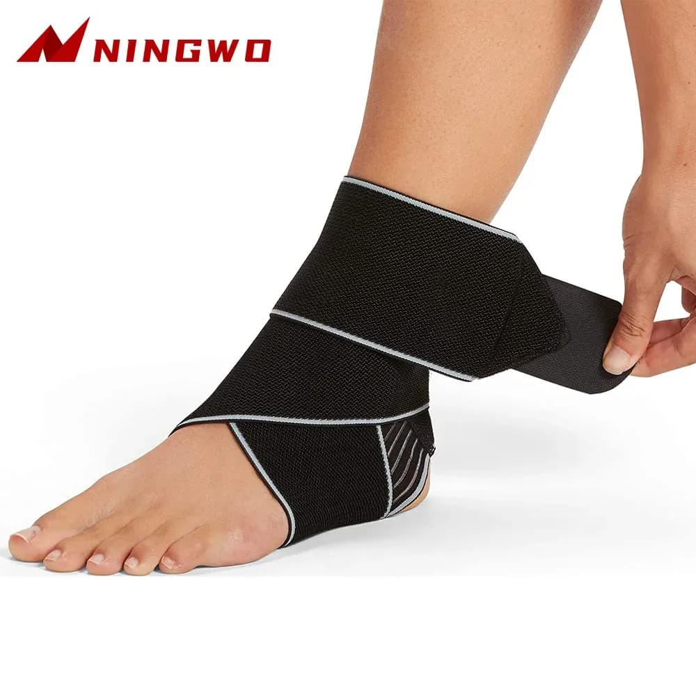 Involucro di supporto per cavigliera a compressione regolabile da 1 pezzo, manicotto per caviglia perfetto per fascite plantare, tendine d'achille, distorsioni, sport