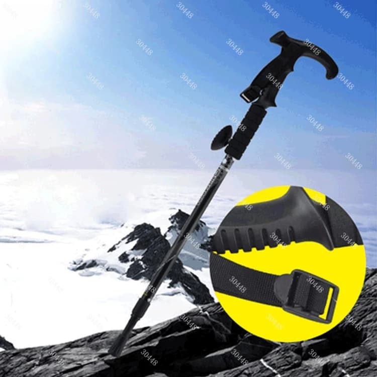 Trekking pole in aluminium Premium 6061 Trekking stick with 2 sections 4-section anti-slip walking stick with T handle