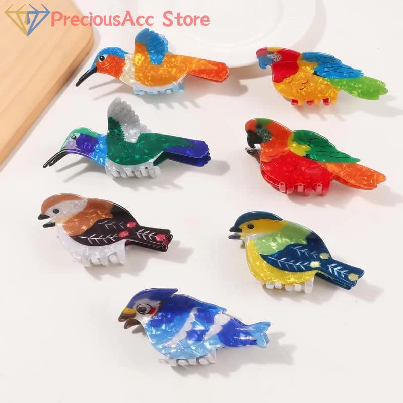 1PC PVC carino uccello afferrare clip forcina colorata squalo clip capelli accessori donna moda ragazza artiglio dei capelli