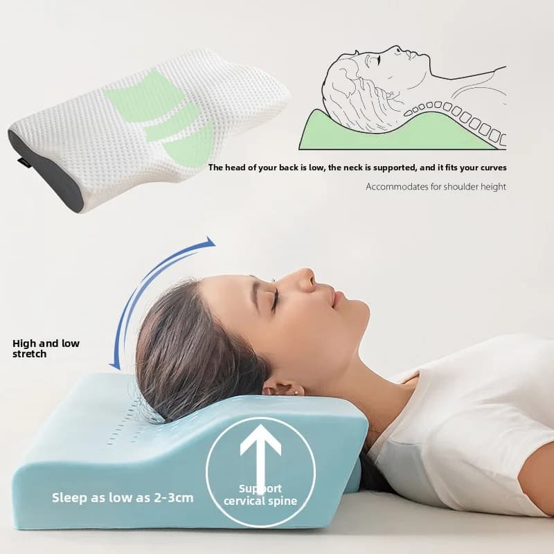 Cuscino in memory foam per spazio a rimbalzo lento Protezione per la colonna vertebrale cervicale domestica per aiutare il sonno Cuscino per il sonno Nucleo morbido singolo
