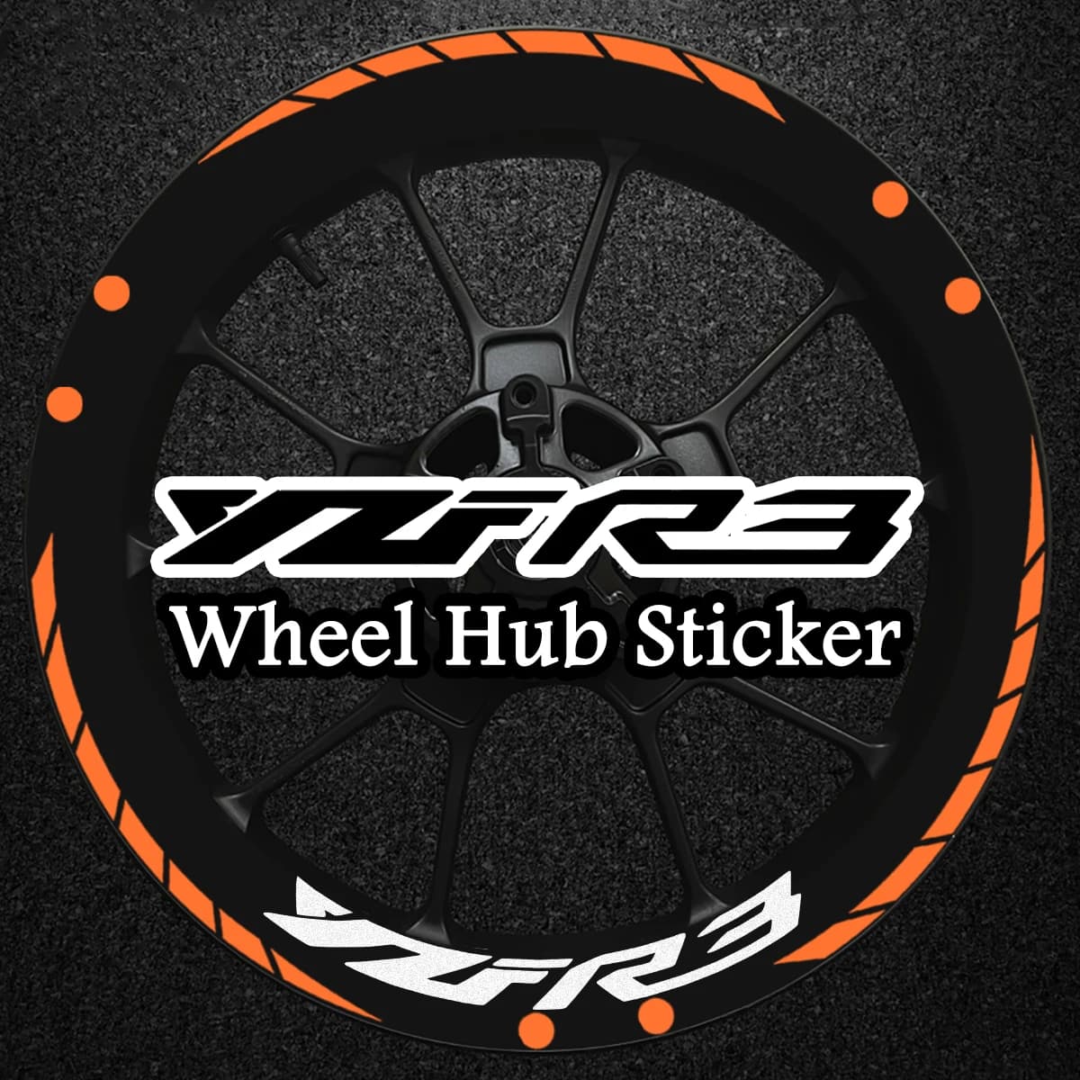 Adesivi Riflettenti per Cerchioni Moto 17'' per YZF-R3 YZF R3, Strisce Decorative in Vinile per Moto Sportive, Kit Accessori Decalcomanie