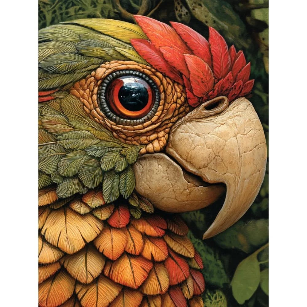 Full Square Diamond,No Frame Parrot'S Head Diamond Painting Full Diamond Mosaic Art Rhinestone Pictures 5D Diy Handmade Gift H