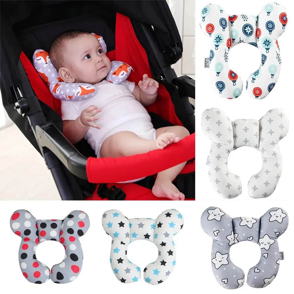 Travel Anti-roll When Sleeping Head Protection Pillow U-shaped Cushion Car Seat Headrest Infant Stroller