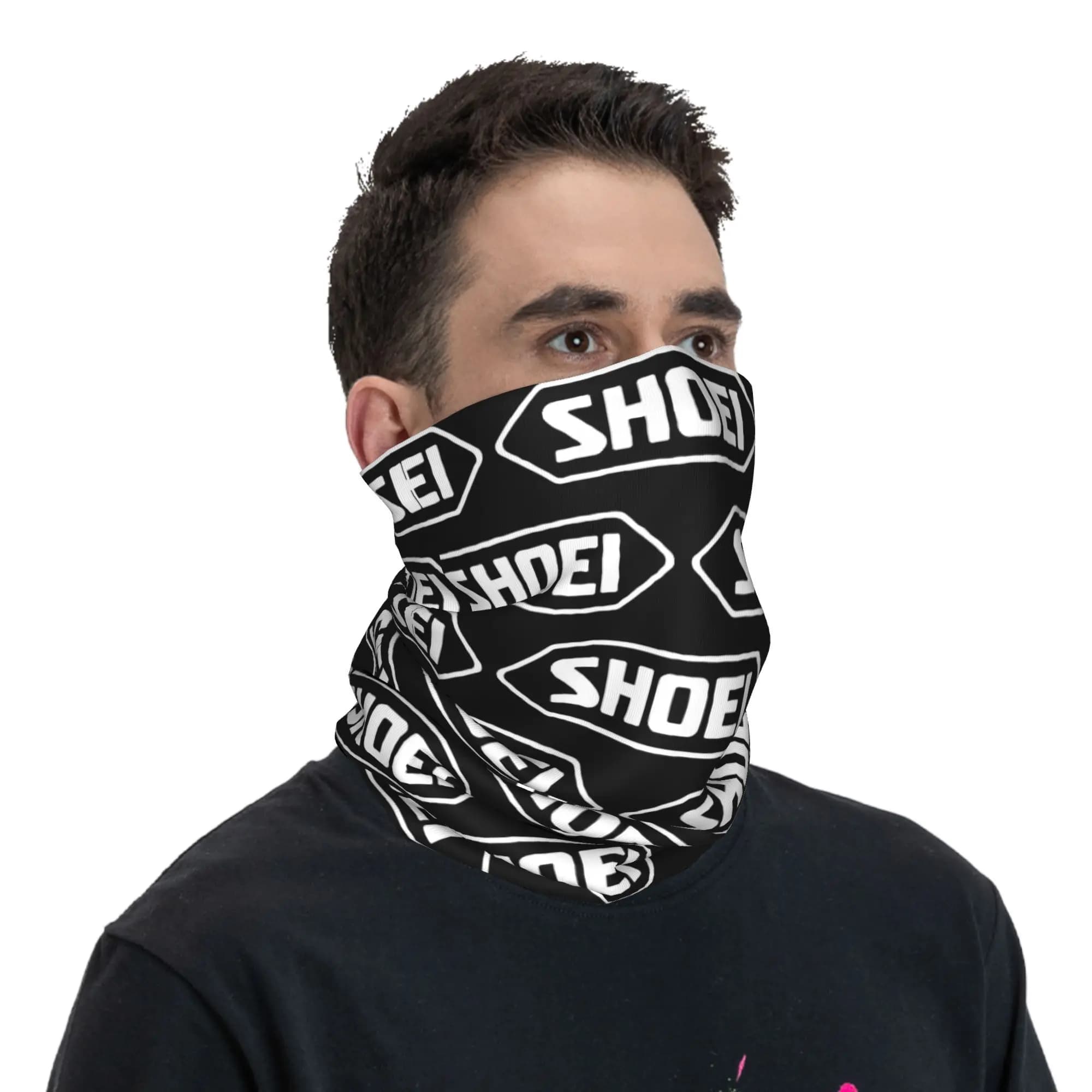 S-Shoei-S Motorcycle Helmets Bandana Neck Leg Wrap Printed Wrap Scarf Multipurpose Cycling for Men Woman Adult Winter