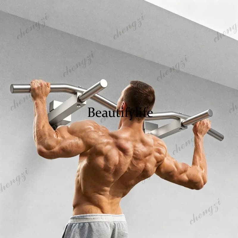 Stainless steel foldable wall-mounted horizontal bar frame indoor and outdoor multi-position pull-up arm strength exercise