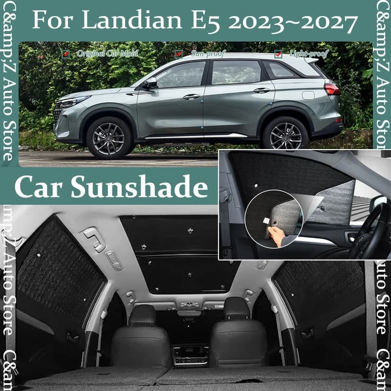 Visiera parasole per Auto per Landian E5 NEV 2023 2024 2025 2026 scudi anti-uv parasole per finestre parasole parasole accessori Auto