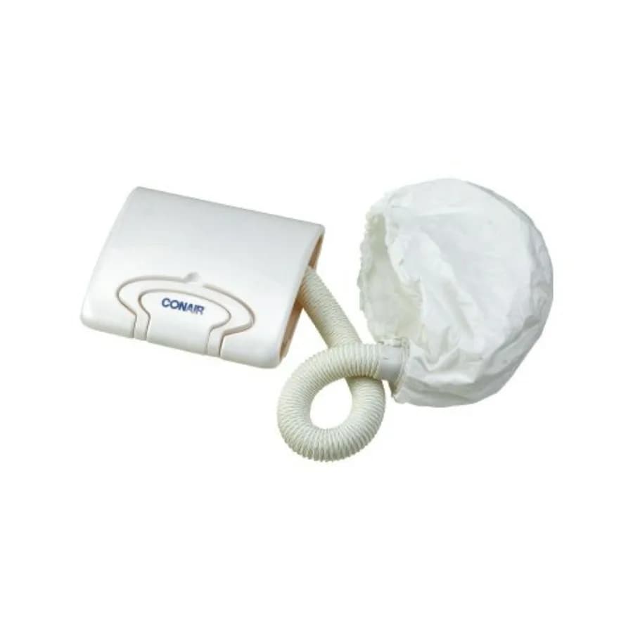 Asciugacapelli Conair Bonnet per uso domestico, struttura leggera in plastica, colore bianco, tecnologia ionica per un'asciugatura senza effetto crespo