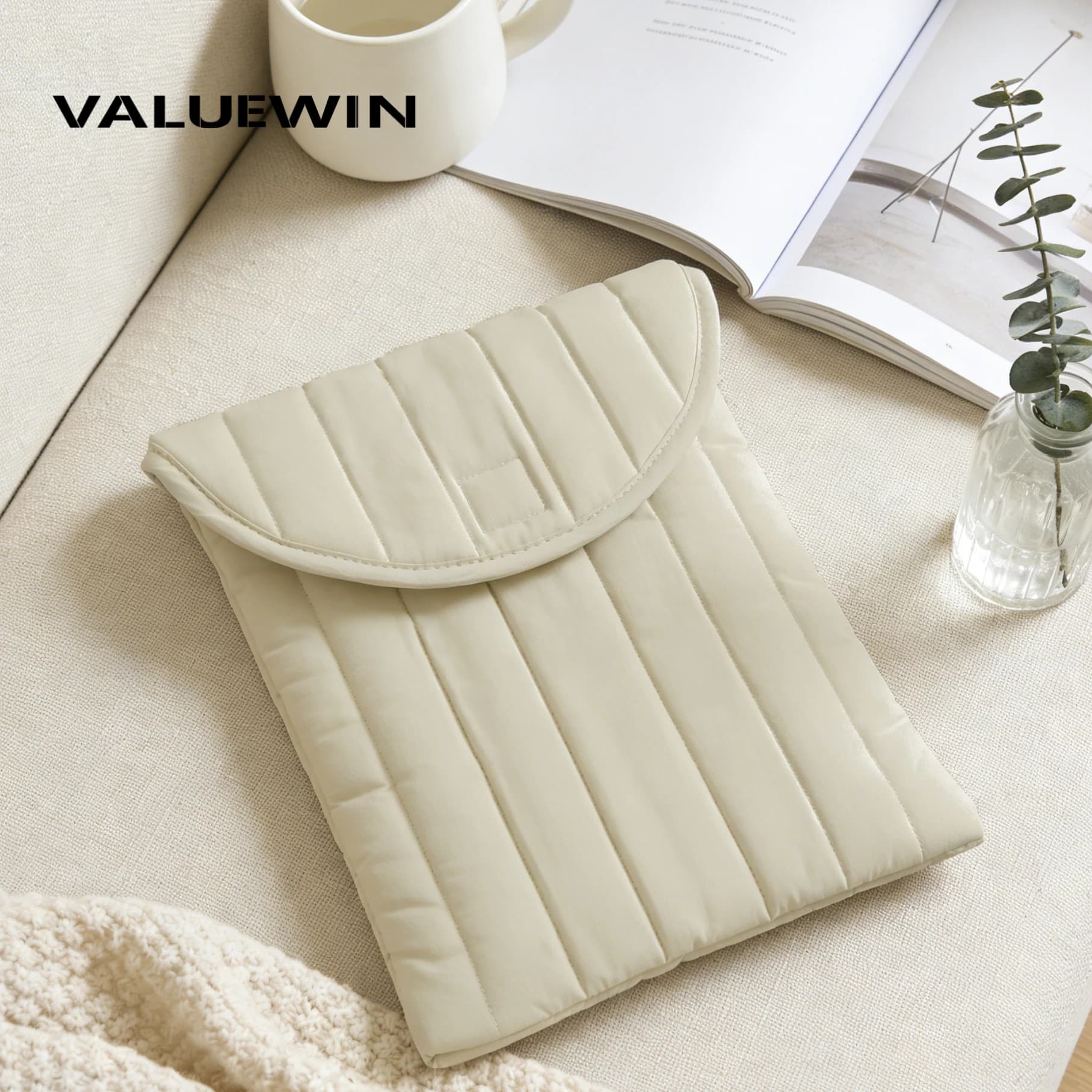 Custodia per laptop 13 14 15 16 pollici per MacBook Air 13 M3 M4 MacBook Pro 15, borsa imbottita trapuntata con patta per computer da donna, borsa per tablet