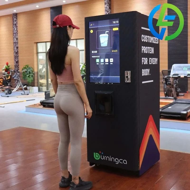 Land Gym Equipment Protein Powder Vending Machine Meal Replacement Shake Multiple Flavors Customization Smart Devices