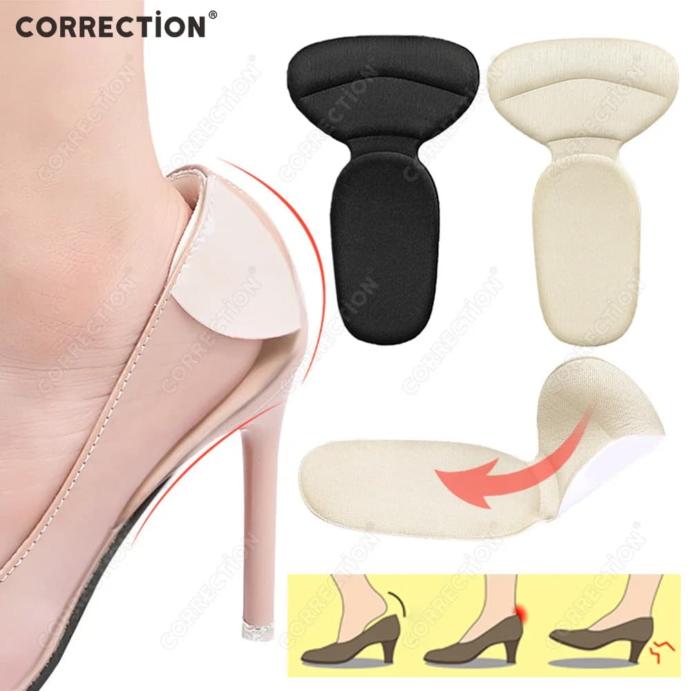 Solette per Tacchi a Forma di T, Adesivi in Schiuma, Protezioni per Talloni, Cuscinetti Antiusura Regolabili per Scarpe Sportive, Inserti Mezzi per Donna