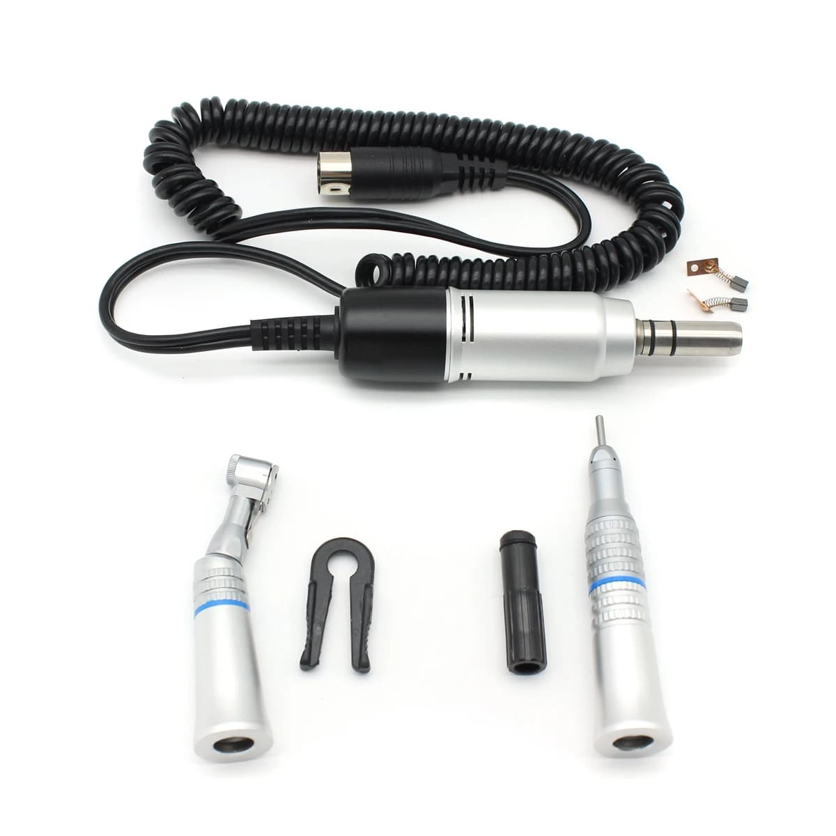 Micromotore elettrico di tipo E per laboratorio odontoiatrico 35000 giri/min Manipolo contrangolo dritto per micromotore Polishe Fornitura dentale