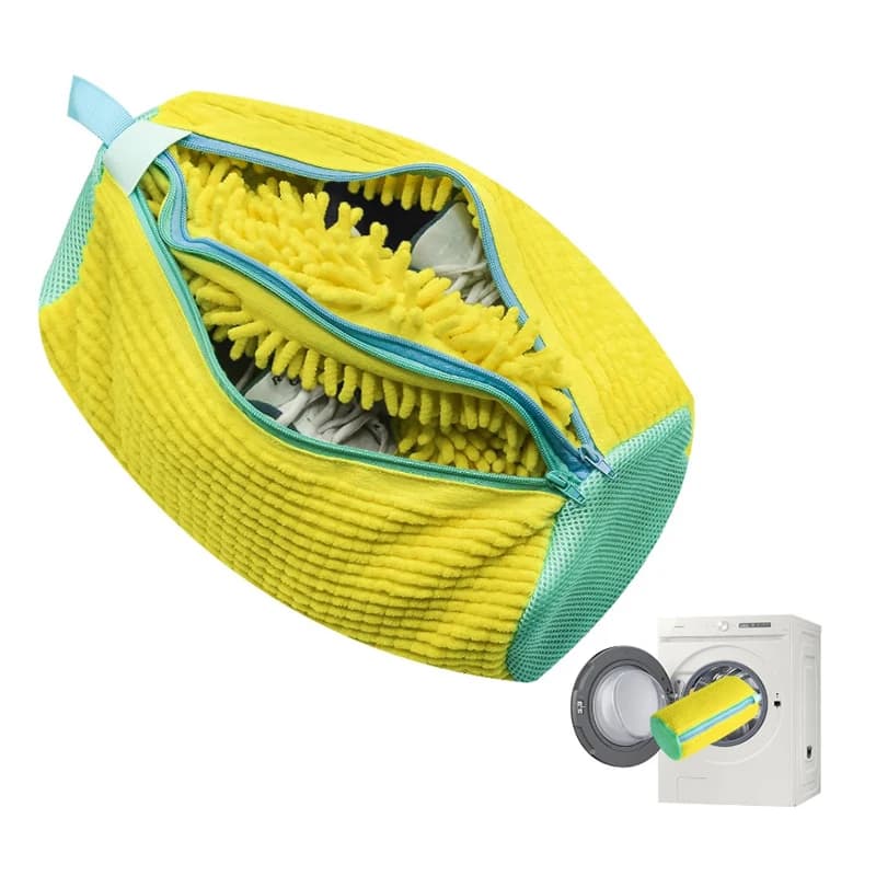 New Bag Resistant for Washing Shoes for All Types of Footwear - Yellow, Ideal for Sneakers and Casual Shoes, Laundry Bag