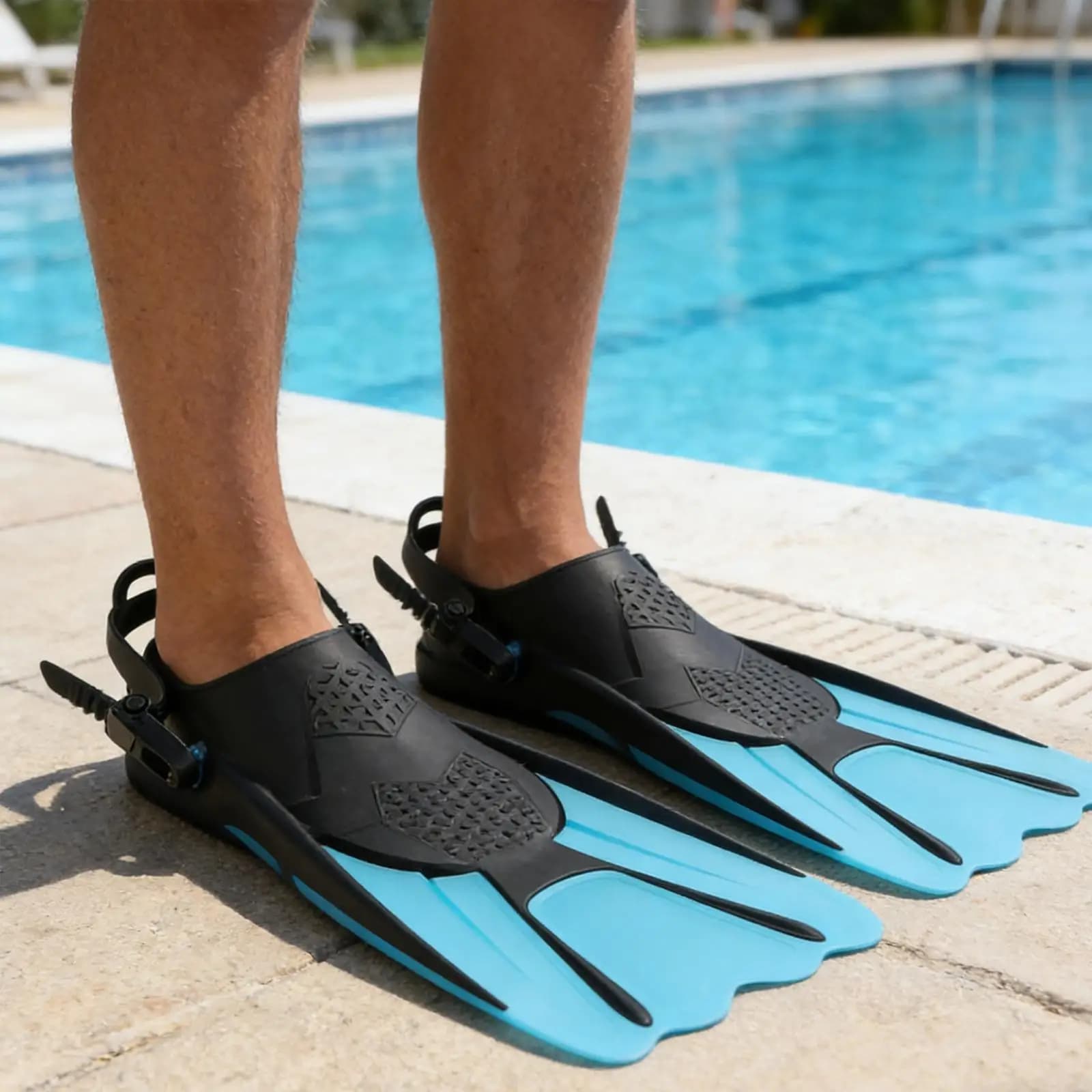Pinne da Sub in Silicone Versatili e Leggere con Tallone Aperto per Nuoto in Piscina e Allenamento di Snorkeling