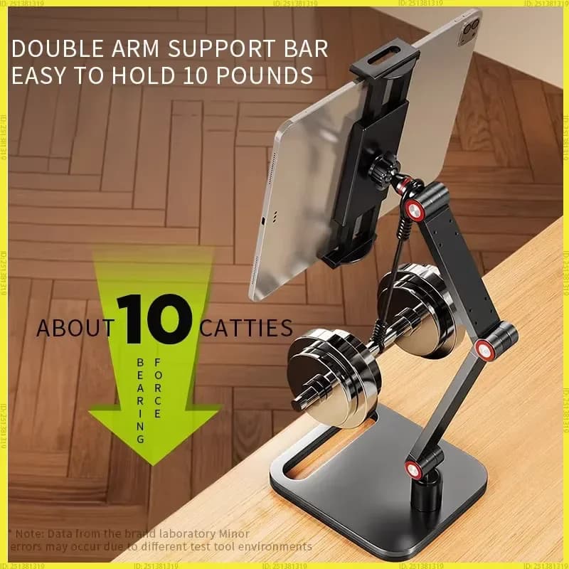 Portable Tablet Monitor Stand Folding Adjustable Arm Lazy Clamp Desktop Office VESA Bracket Fits 17 Inch Phone Tablet Heavy Duty