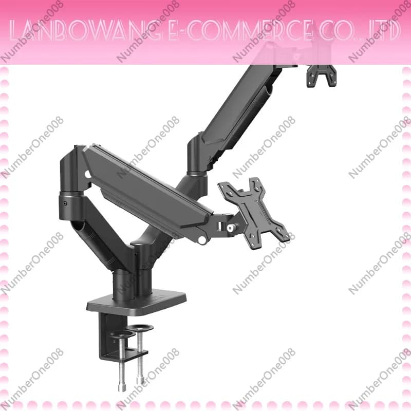 Dual Arm Dual Monitor Stand Freely Lock Position Retractable Adjustable Computer Monitor Arm for Home Office Work