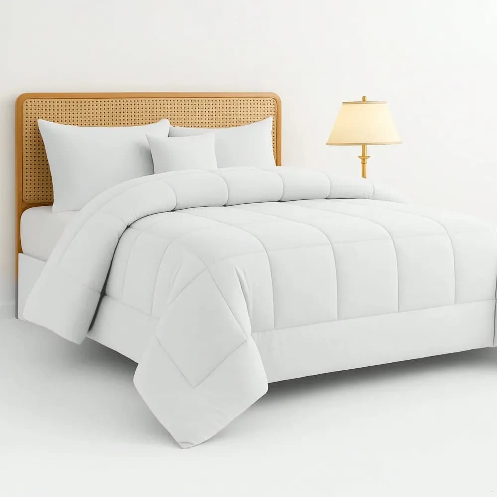 Set Copripiumino Decorativo 5 Pezzi Design Lussuoso Include Copripiumino, Copriletto, Federe Decorative, 2 Federe Singole Include 1 Copripiumino Universale