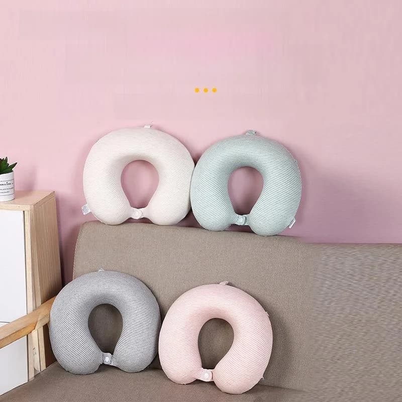 Cuscino a U in Memory Foam a Lenta Risposta, Nuovo Design a Strisce, Leggero, per Viaggi, Supporto Collo, per Bambini, Casa, Soggiorno
