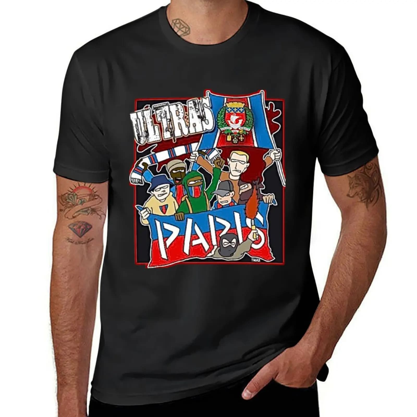 Ultras Paris t-shirt abbigliamento estetico top estivo taglie forti maglietta ad asciugatura rapida da uomo