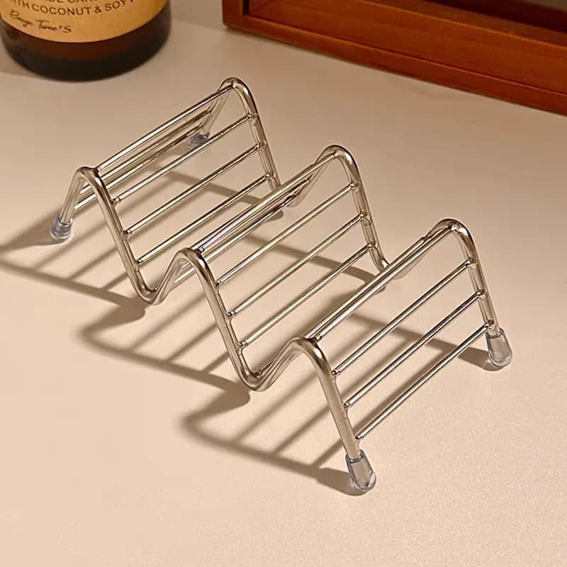 Stainless steel soap rack drainage soap Tray Multifunctional Bathroom Storage Rack bathroom draining box simple soap storage box
