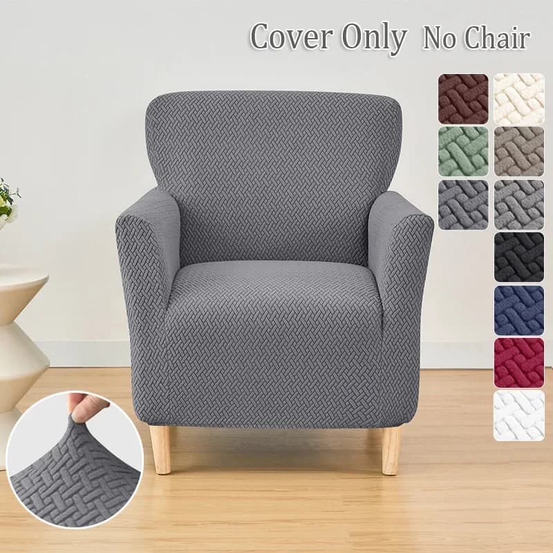 1 Pezzo Coprisedia Elastico Jacquard per Poltrona, Protezione Antimacchia per Mobili da Bar, Casa e Bancone