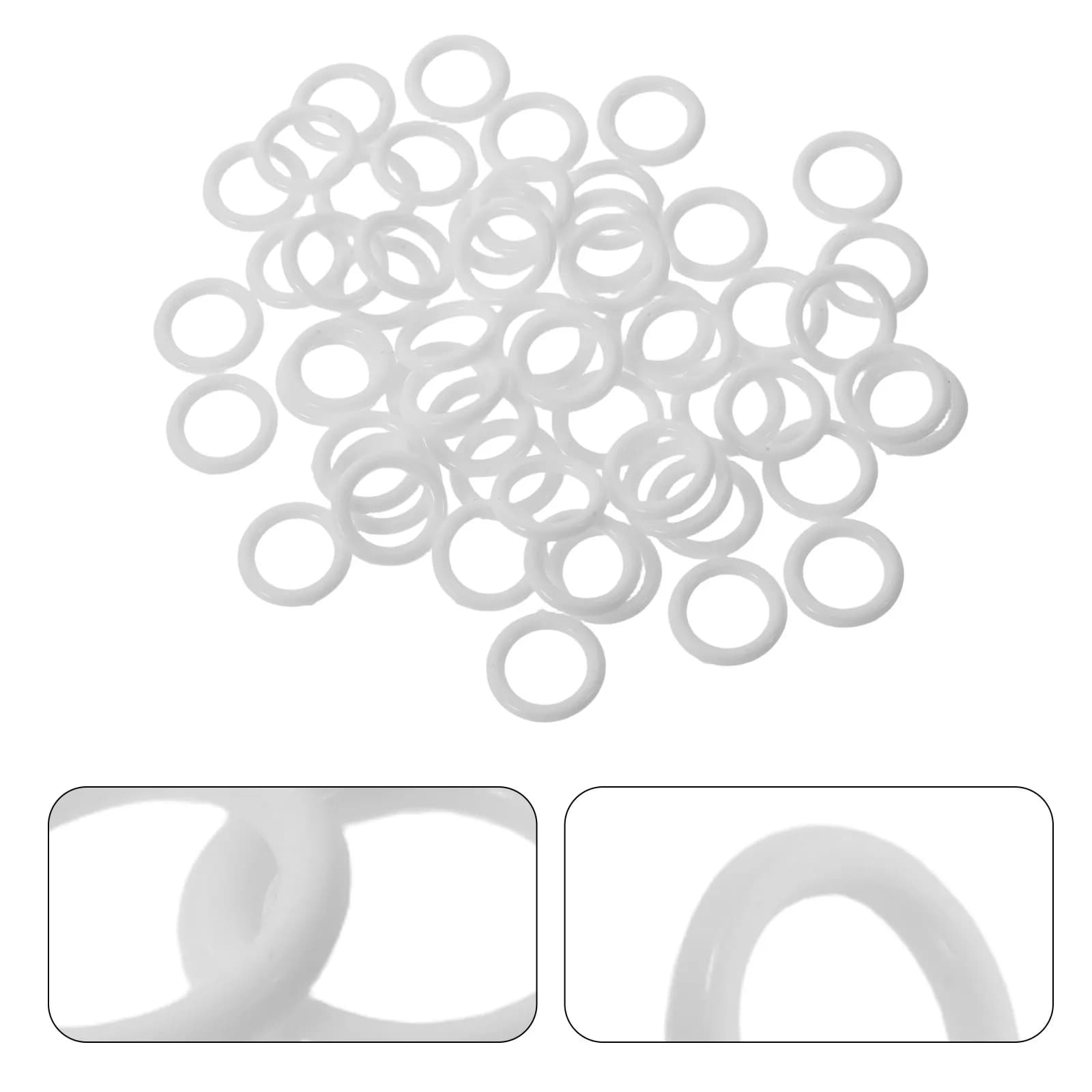 200Pcs Curtain Accessories Plastic Grommet Fasteners Reducing Shower Curtain Rings Window Drapery Repair Eyelets