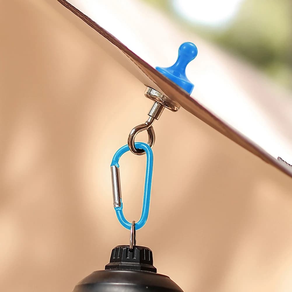 Gancio Magnetico Robusto per Esterni, Gancio Magnetico Pesante per Fissaggio Tenda e Luci da Campeggio