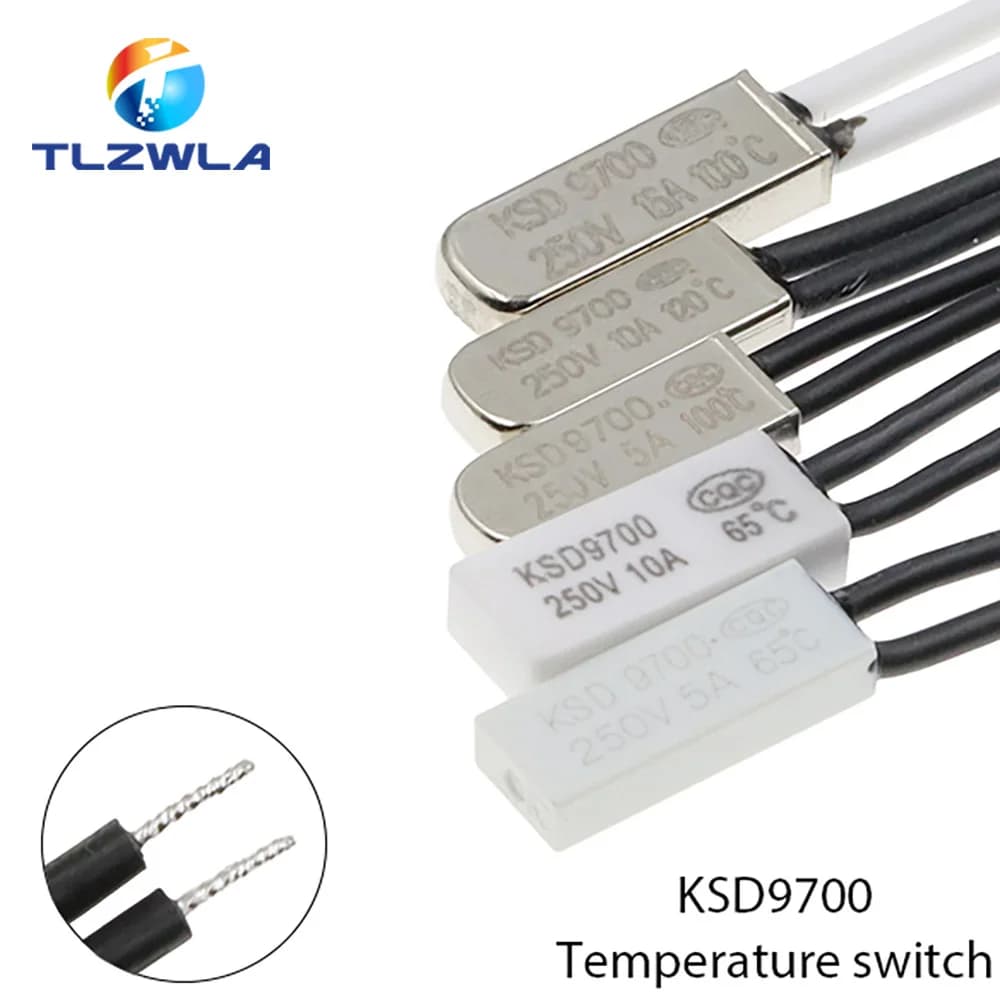 KSD9700 250V 5A 10A 16A 40~155 Gradi Disco Bimetallico Interruttore di Temperatura Normale Chiuso Chiuso Termostato Protezione Termica Fusibili