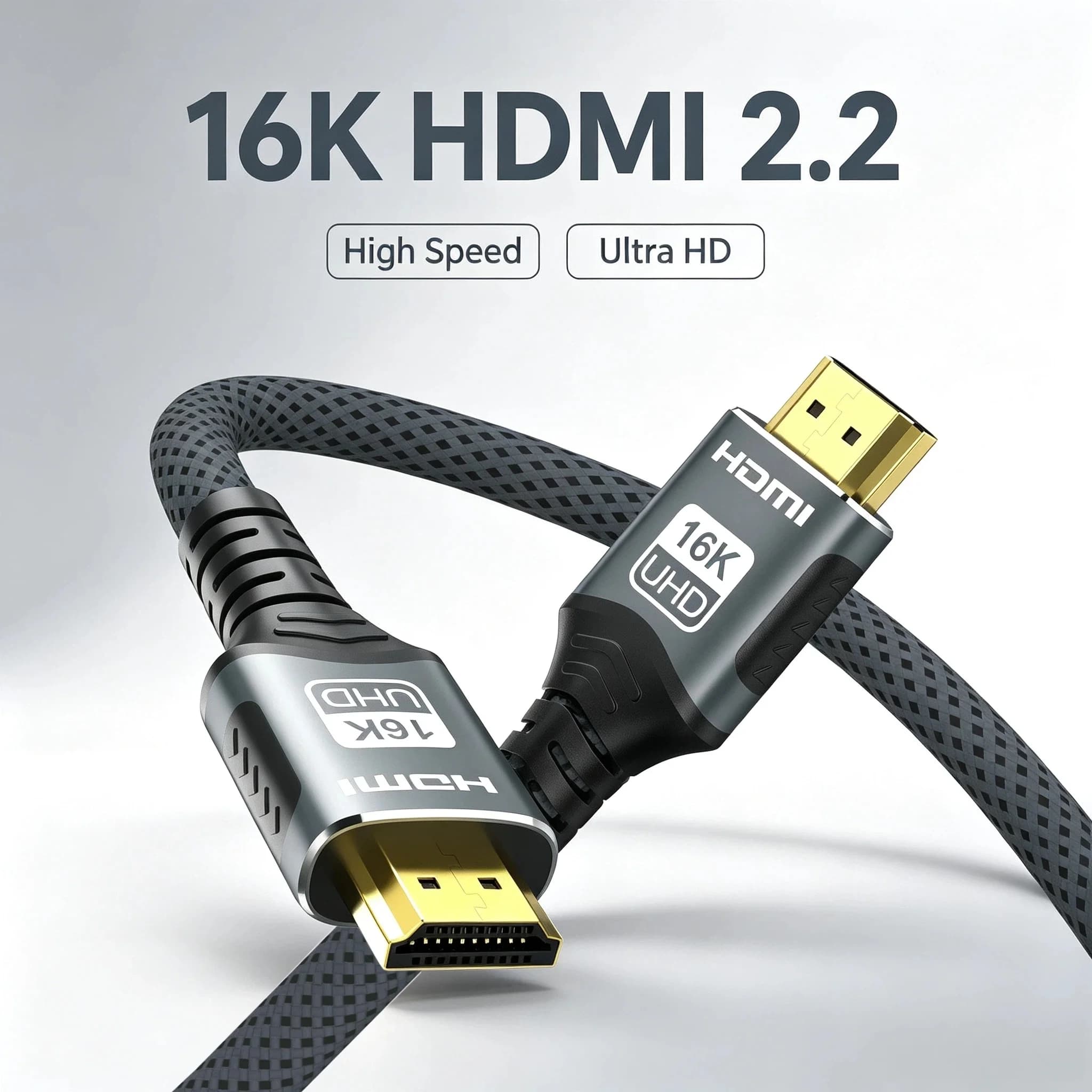 4K@144Hz HDMI 2.2 Cable Ultra High Speed 48Gbps eARC HDR10+ HDCP 2.3 for HDMI2.1 PS5 Xbox Series X/S Roku TV