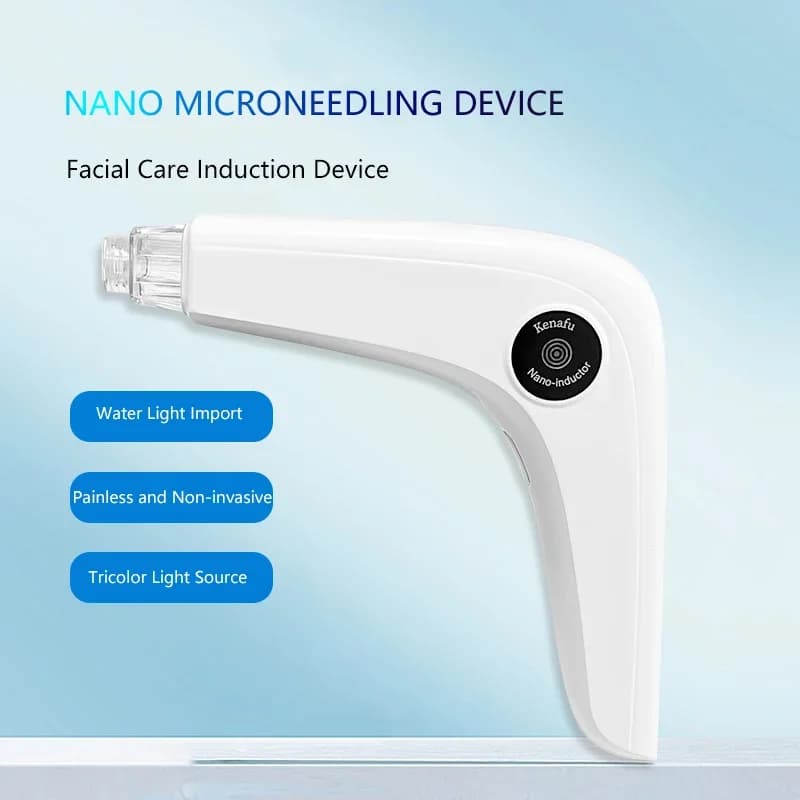 Dispositivo Multifunzione per la Cura della Pelle del Viso con Luce Nano LED, Massaggiatore Facciale a Vibrazione e Fototerapia, Attrezzatura per la Bellezza della Pelle
