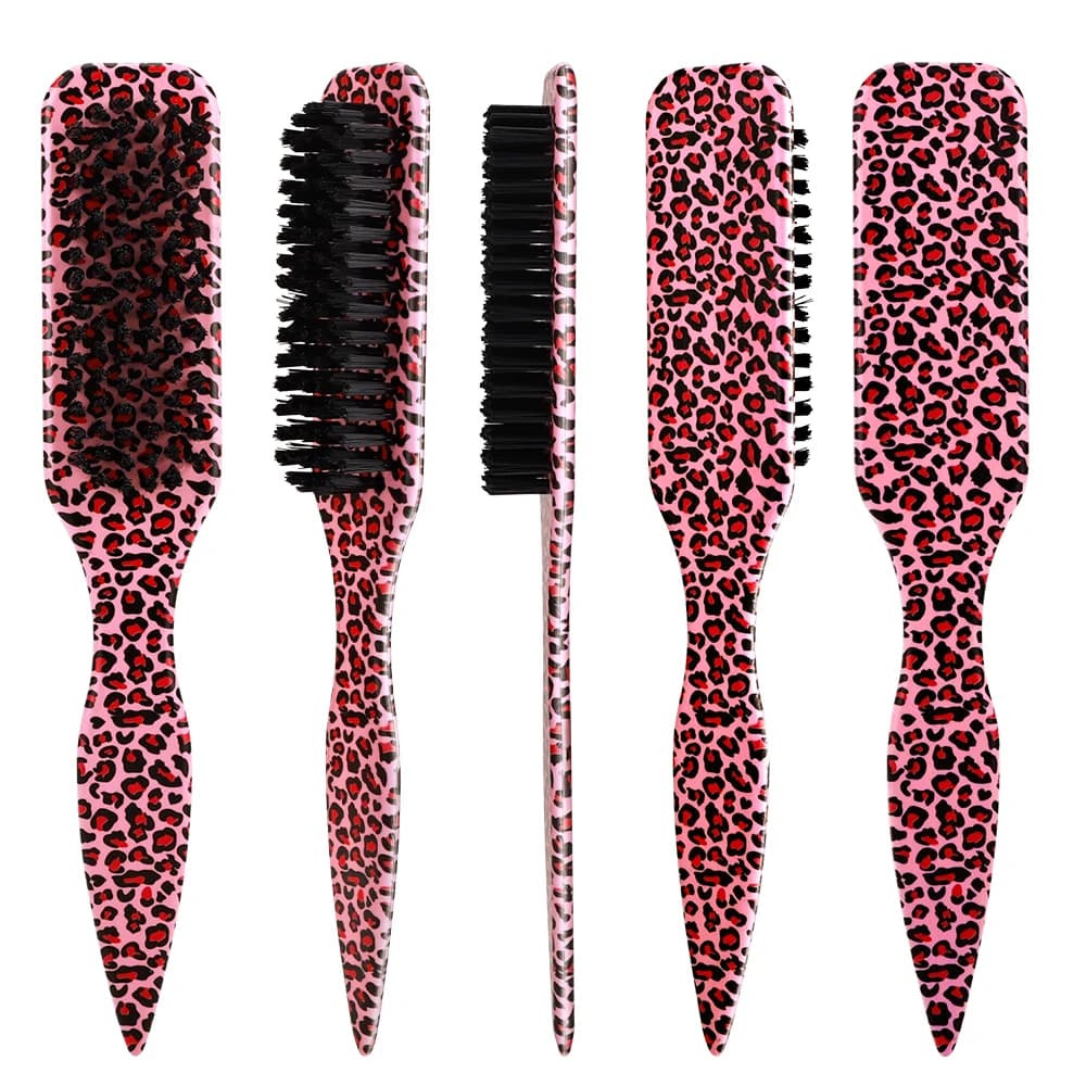 Brush for hair with bristles for slick back effect, for horsetail and elegant chignon, and to smooth baby hair, rebel hair and edge control - For combing and volumizing