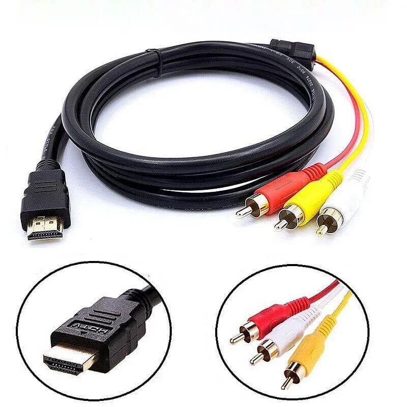 5Ft Video Audio Converter Component Cable Adapter AV HDTV useful compatible with HDMI to RCA