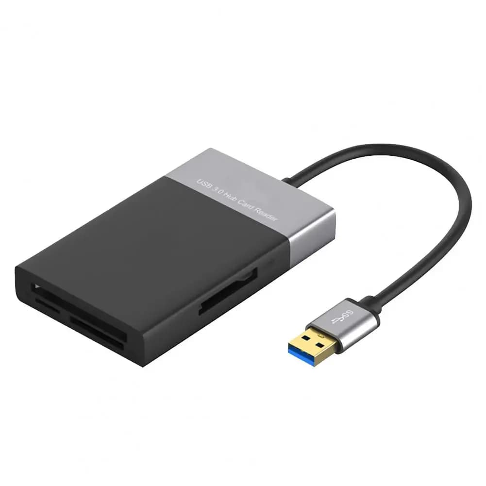 Xqd/cf/sd/tf Card Reader 6-in-1 Usb 3.0 Card Reader Hub High-speed Data Transmission Adapter Portable Sd Tf Memory Card Reader
