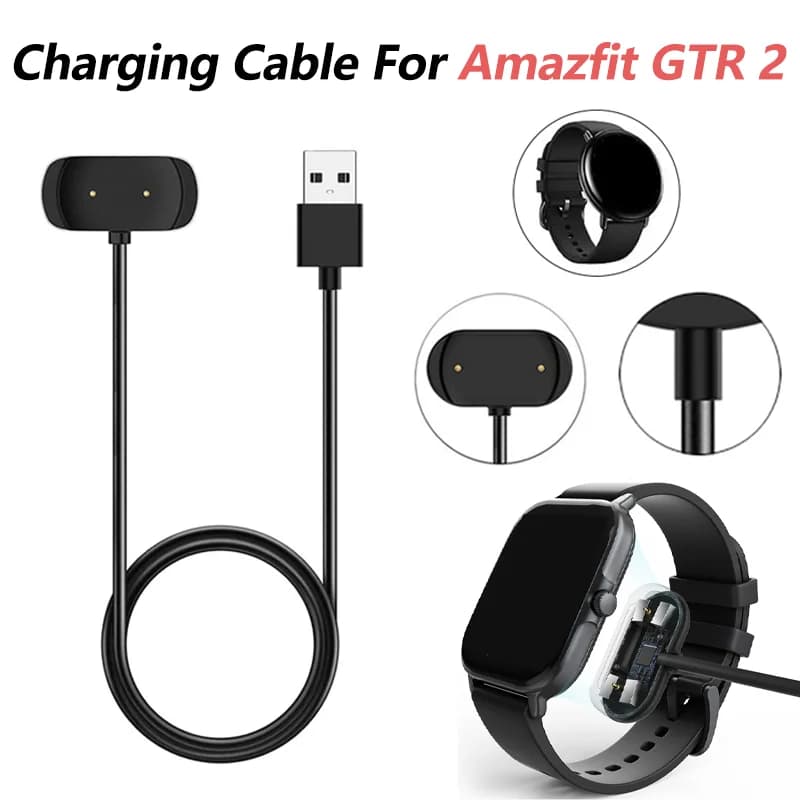 Magnetic Charger for Smartwatch Amazfit - Charging Cable Compatible with Bip 3/3 Pro, Bip U Pro, GTS 2/2 Mini/2 Mini, GTR 2