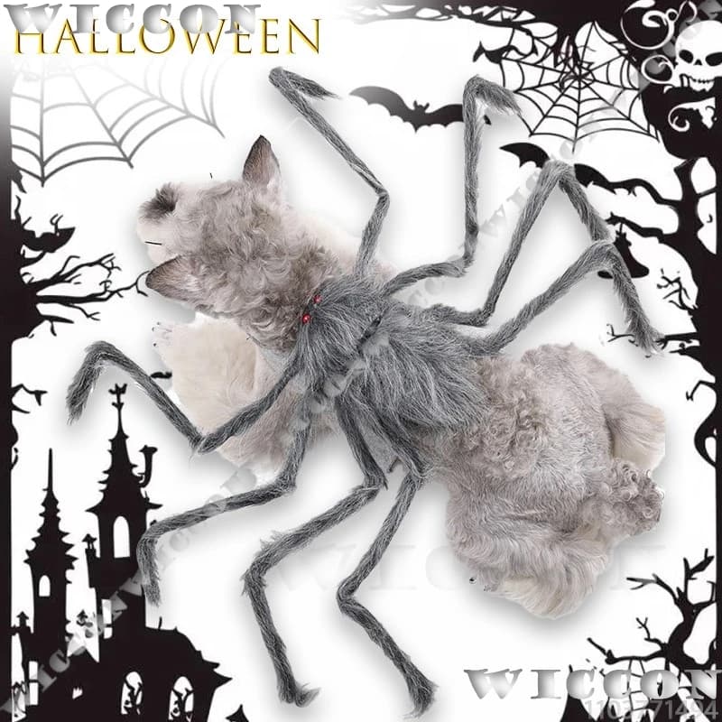 Costume da ragno di Halloween per animali domestici Divertente vestito per cani e gatti Anime Comic Con Dog Cat Costume da ragno di Halloween Fantasma Festival Cani di grandi dimensioni