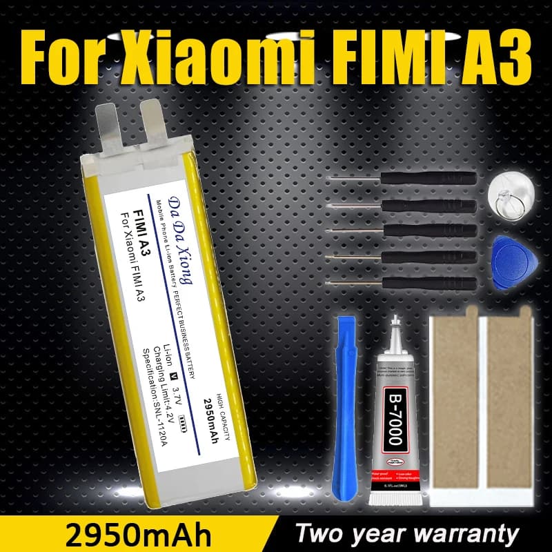Nuova Batteria di Volo Li-Polymer 3.7V Max 4.2V 2950mAh DIY 3S 11.1V DC01A3 per Drone RC Xiaomi FIMI A3