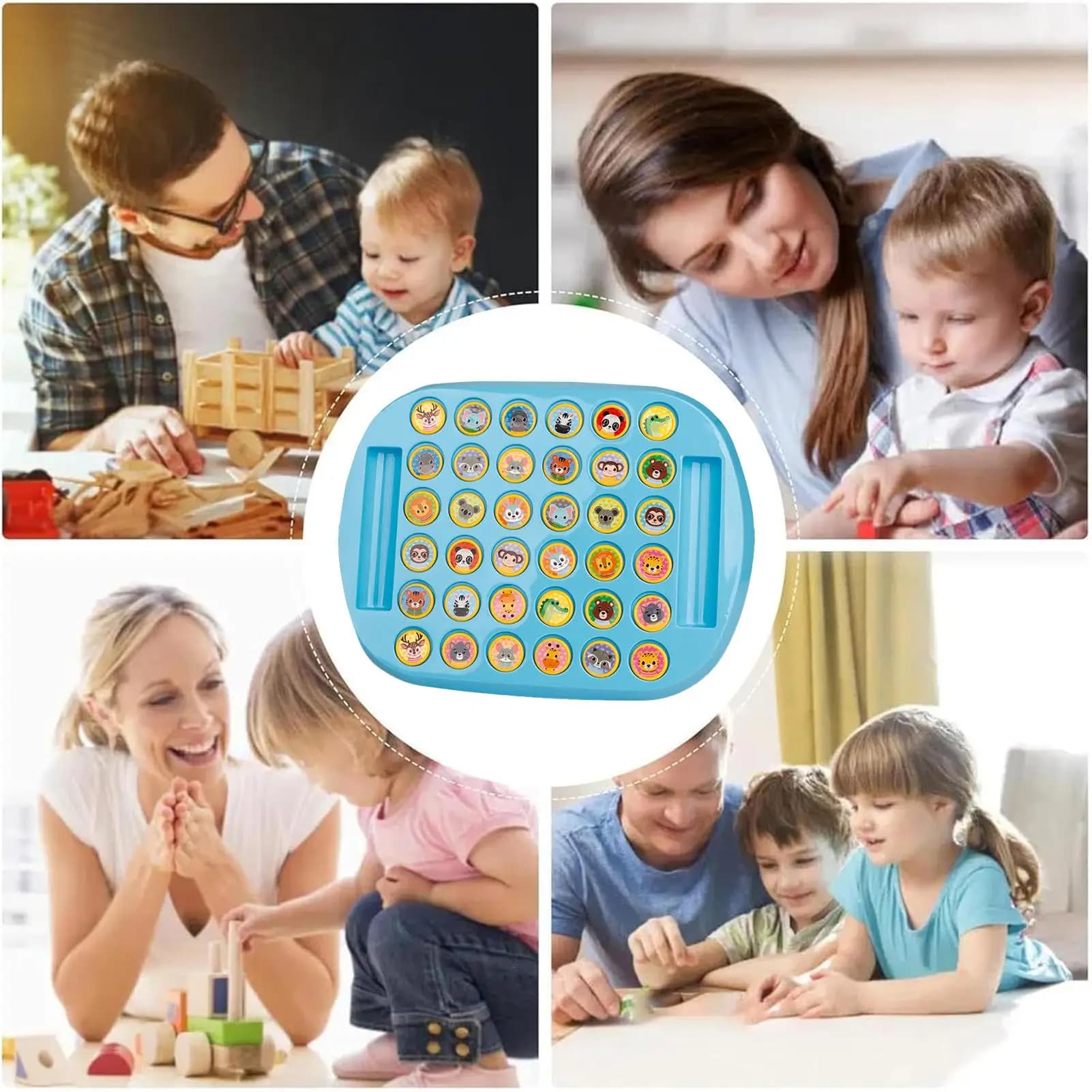 Gioco di abbinamento della memoria per bambini Giocattoli educativi con motivo di frutta animale Gioco da tavolo strategico di abbinamento ribaltamento per bambini piccoli