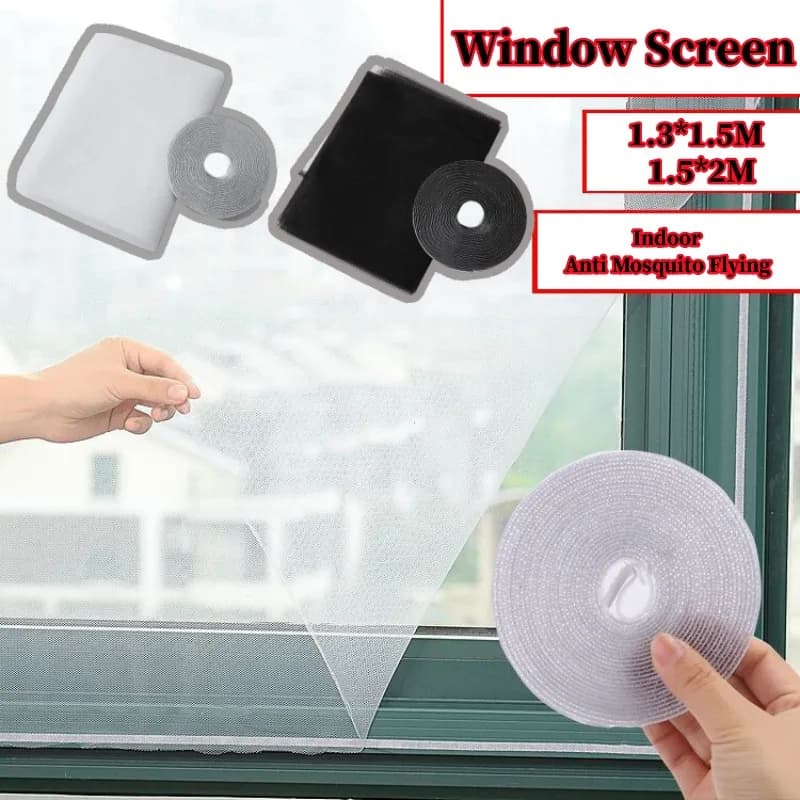 Anti Fly zanzariera insetto zanzariera tenda per interni fai da te rete autoadesiva per finestre con nastro per accessori per finestre