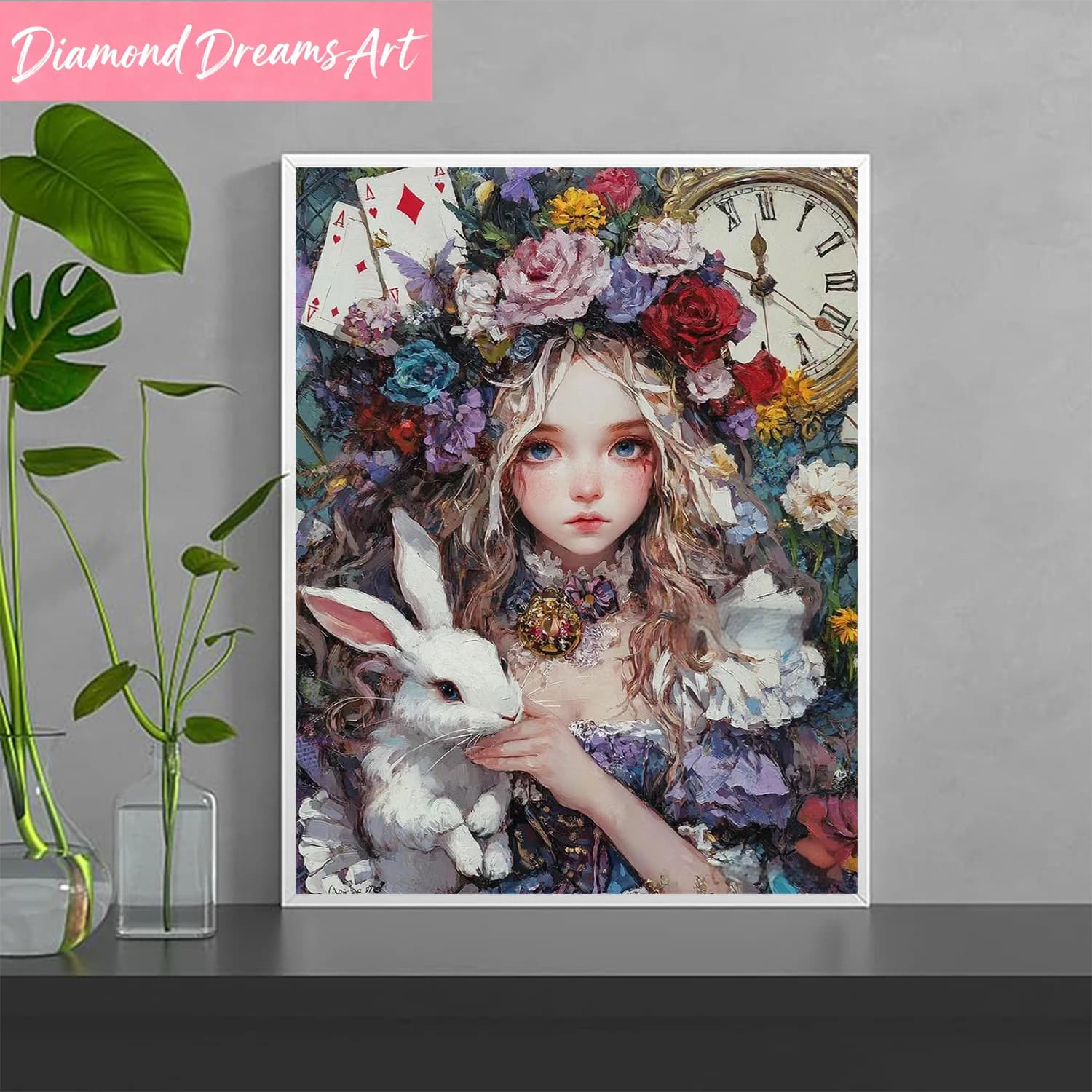 Kit di pittura con diamanti fai da te con motivo speciale Dream, meno diamanti completi, diverse misure tra cui scegliere, senza cornice
