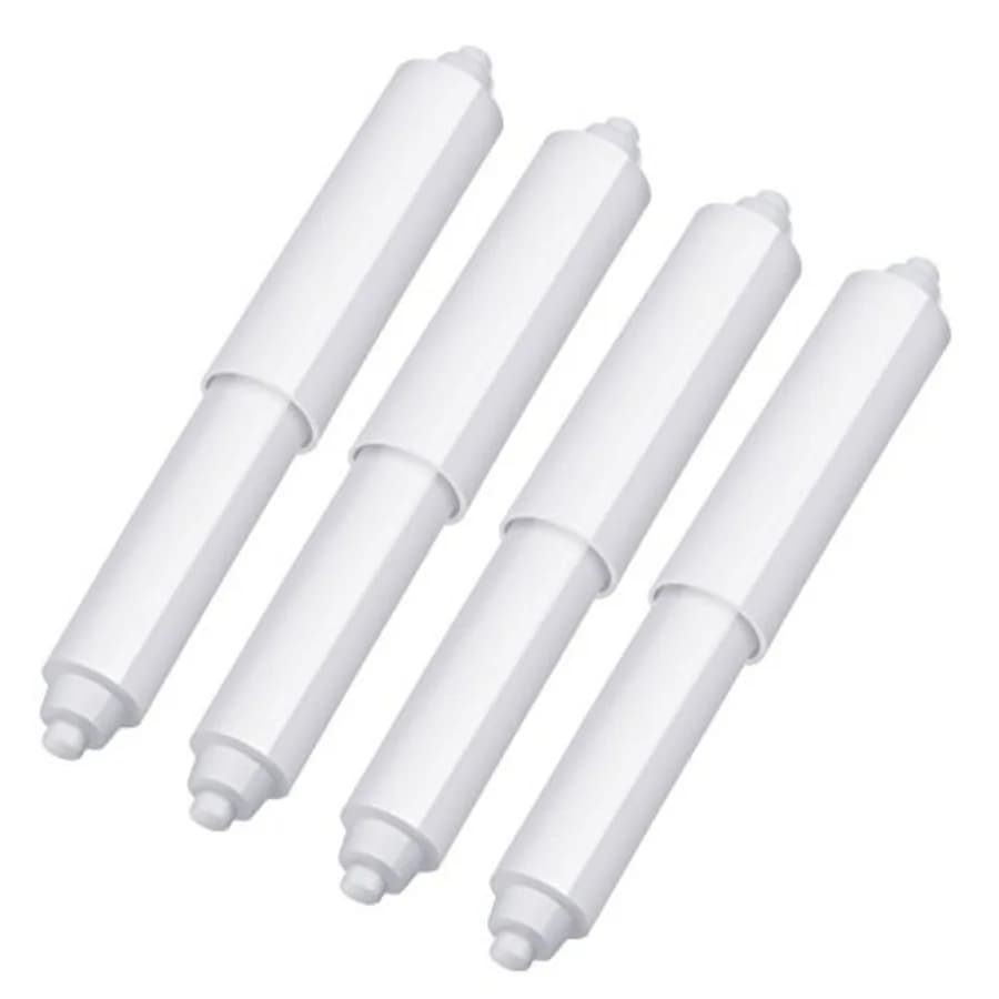 4 Pcs Universal Toilet Paper Holder Replacement Rod Spring Loaded Plastic Retractable Paper Replacement Rod Toilet Tissue Roll