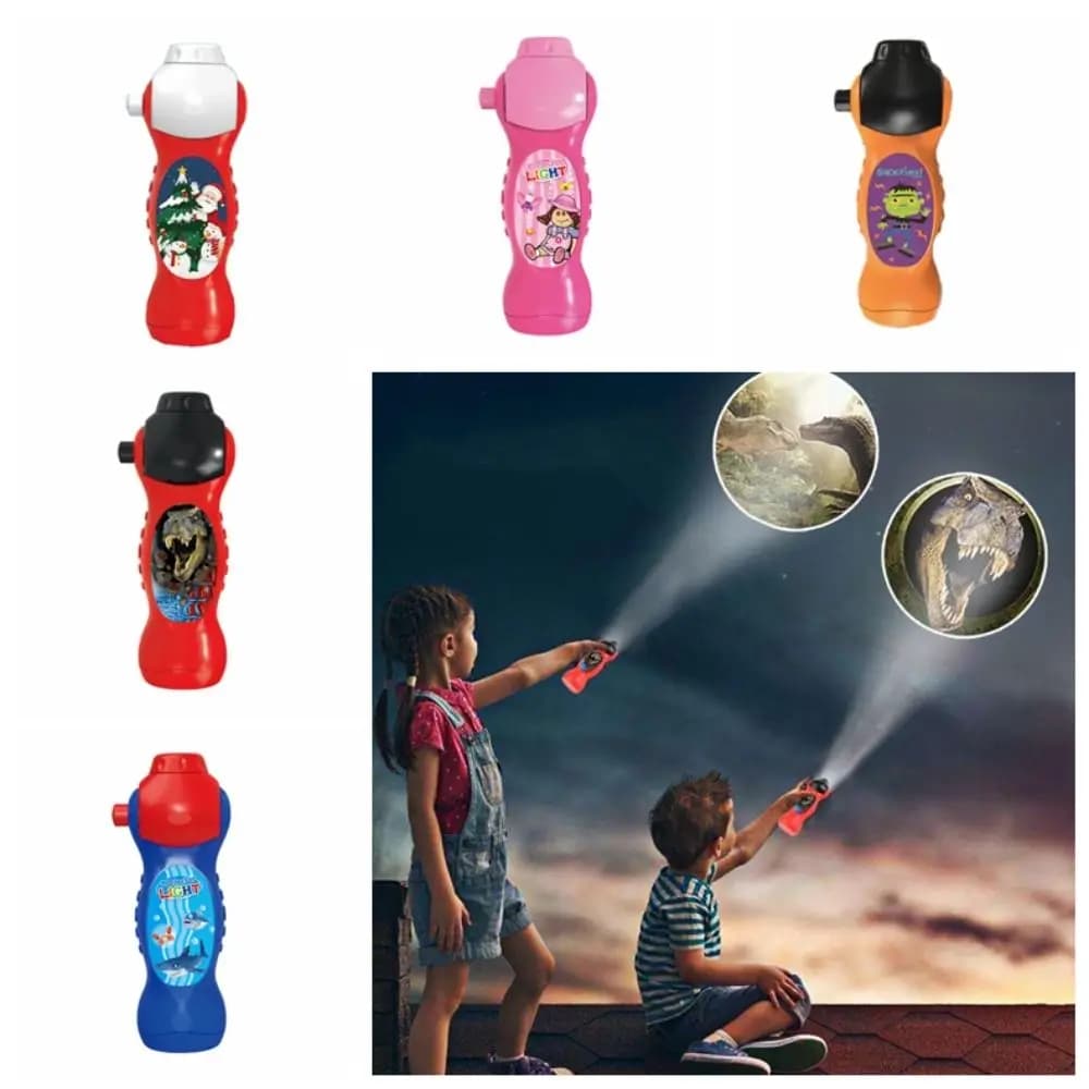 Proiettore in Plastica Educativo Portatile con Motivi Animali, Torcia Proiettore Mini Cartoon