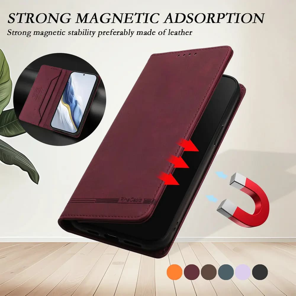 Custodia a Portafoglio in Pelle RFID per Xiaomi Redmi Note 11 Pro Plus 5G, Compatibile con Redmi Note 11S 11T 11E 11 SE 10S 10T 9S 10 9 8 Pro Max