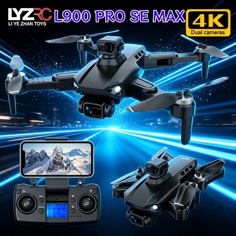 LYZRC L900 pro SE MAX Drone Professional 4K Dual HD Camera GPS 5G WIFI 360° Obstacle Avoidance Brushless Motor RC FPV Quadcopter