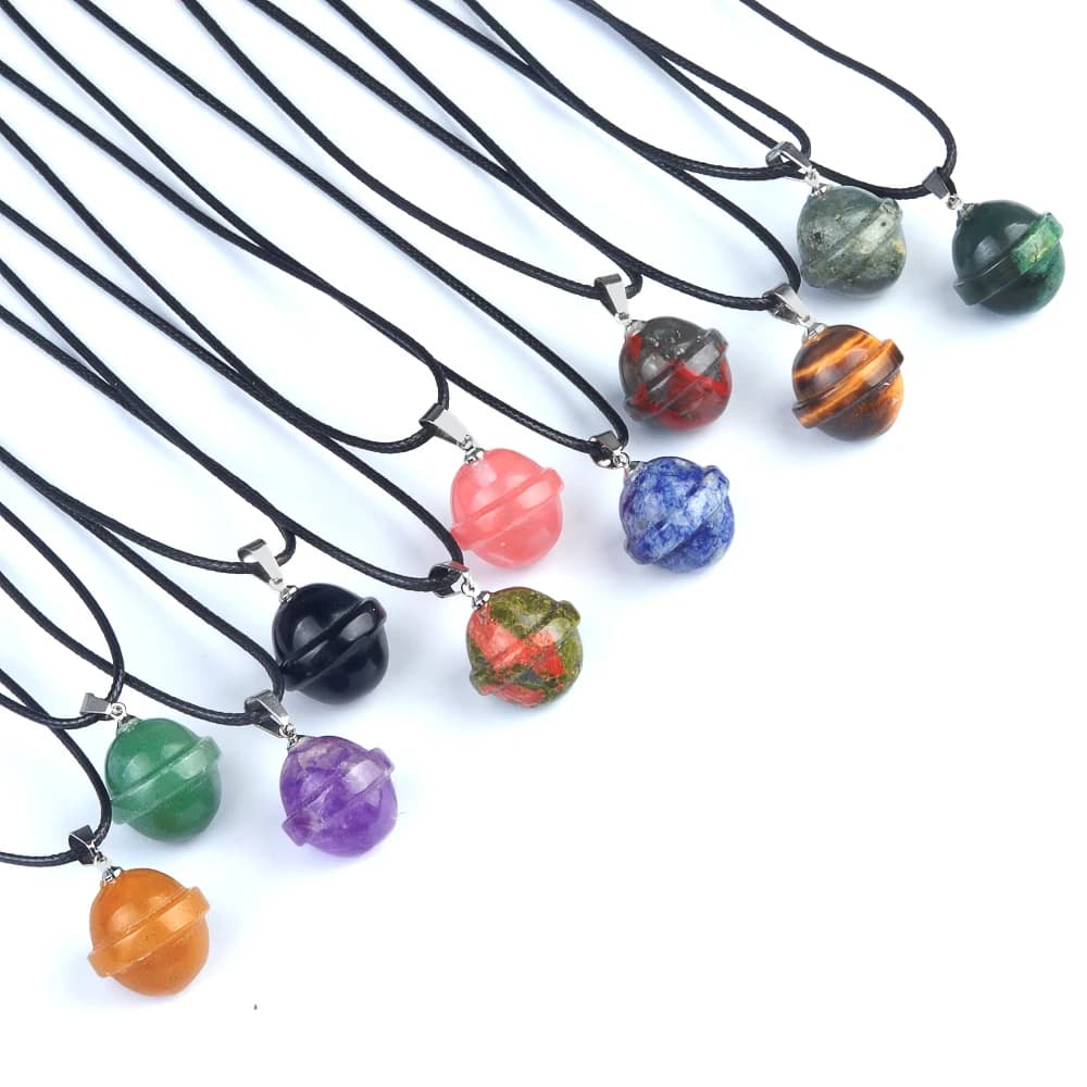 Nebula Space Universe Galaxy collana Stars Stone Ball ciondolo Collares di cristallo Planet Pattern catena in pelle per unisex