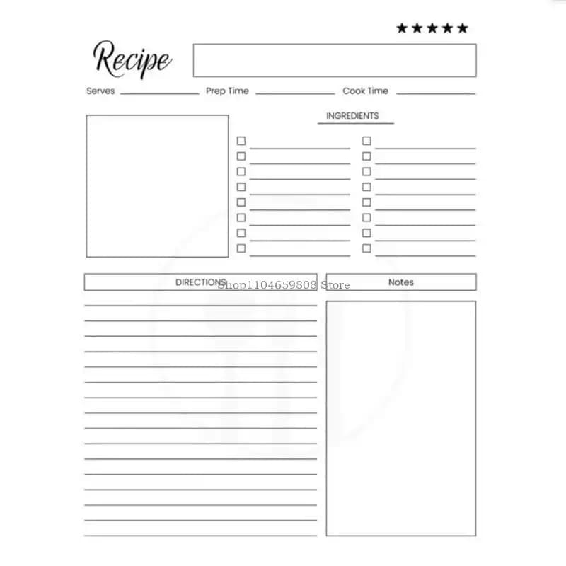 Notebook per pianificazione dei pasti verticale, pianificatore dei pasti con sezione della lista della spesa in cucina