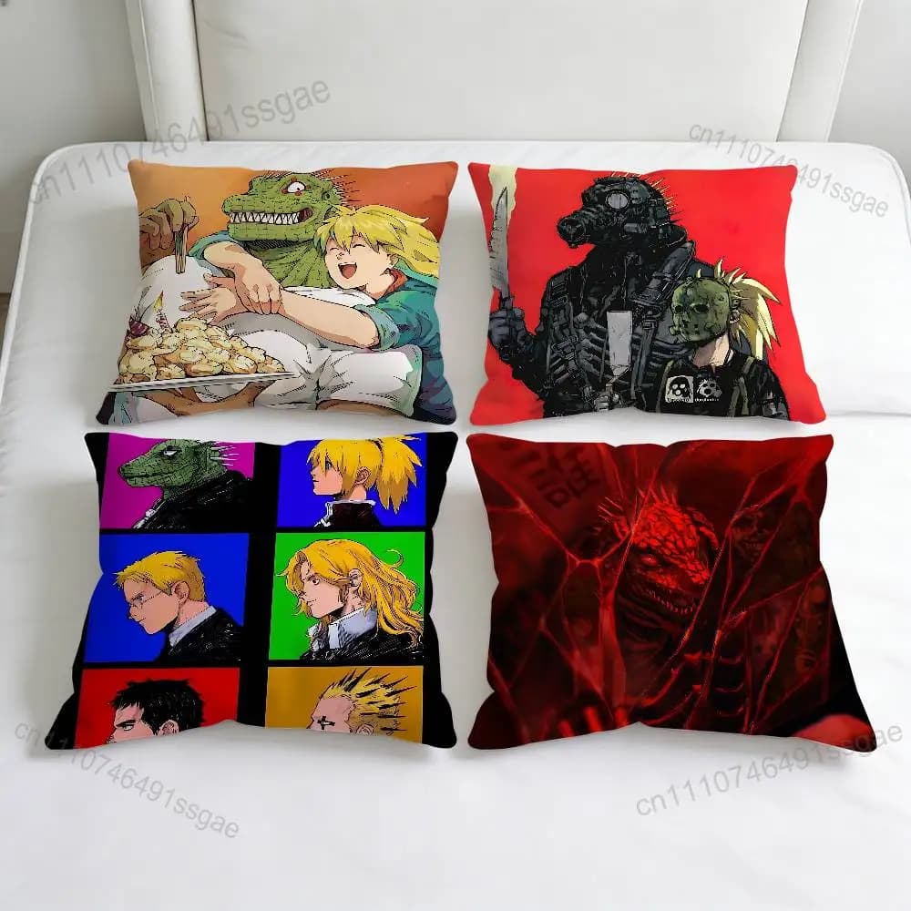 D-Dorohedoro Caiman Nikaido Square Pillow Case Soft Decorative Throw Pillow Cover for Home Sofa Bed