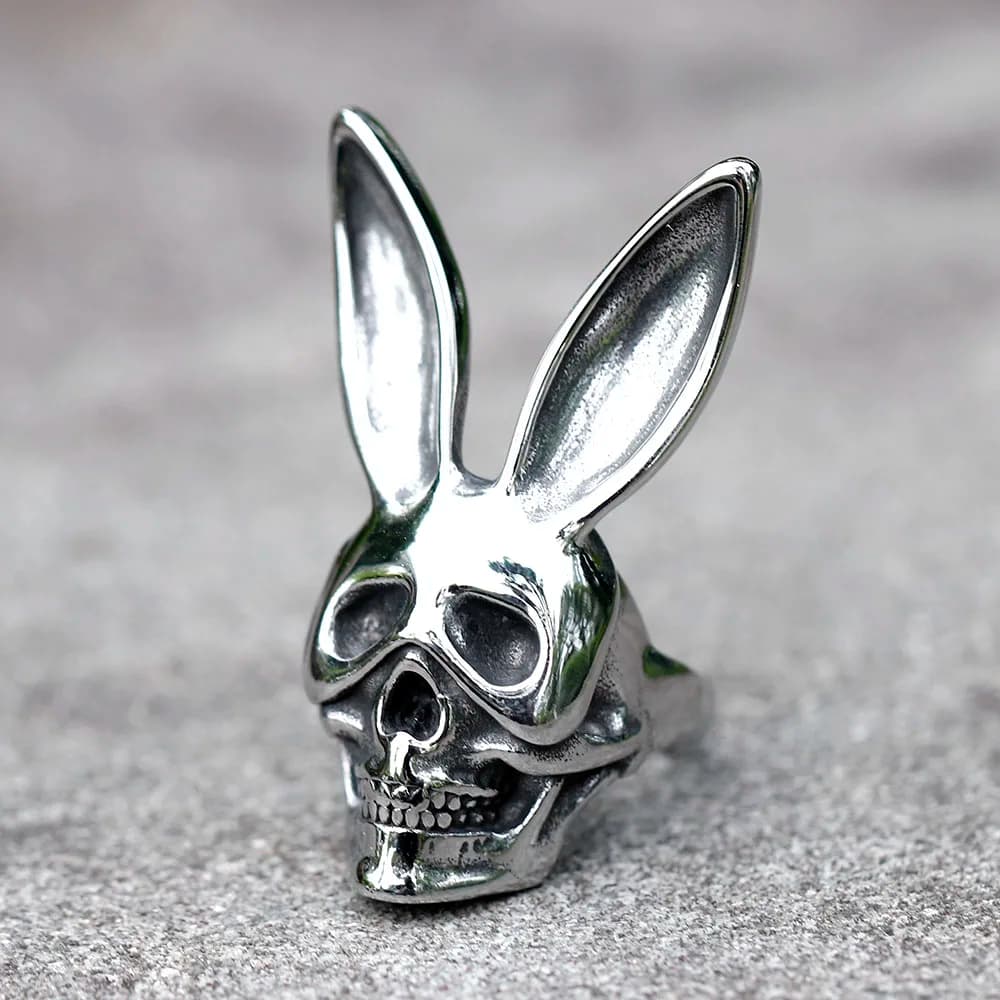 2022 nuovi anelli da uomo in acciaio inossidabile 316L retro Rabbit Skeleton Gothic ring punk Motorcycl gioielli regali spedizione gratuita