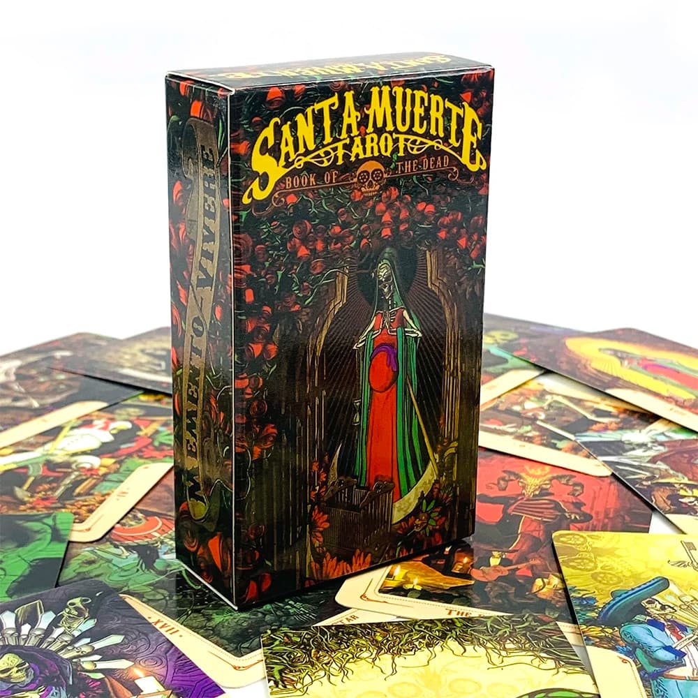 Santa Muerte Tarot Cards A 78 Deck Oracle English Visions Divination Edition Borad Playing Games,Halloween and Christmas Game