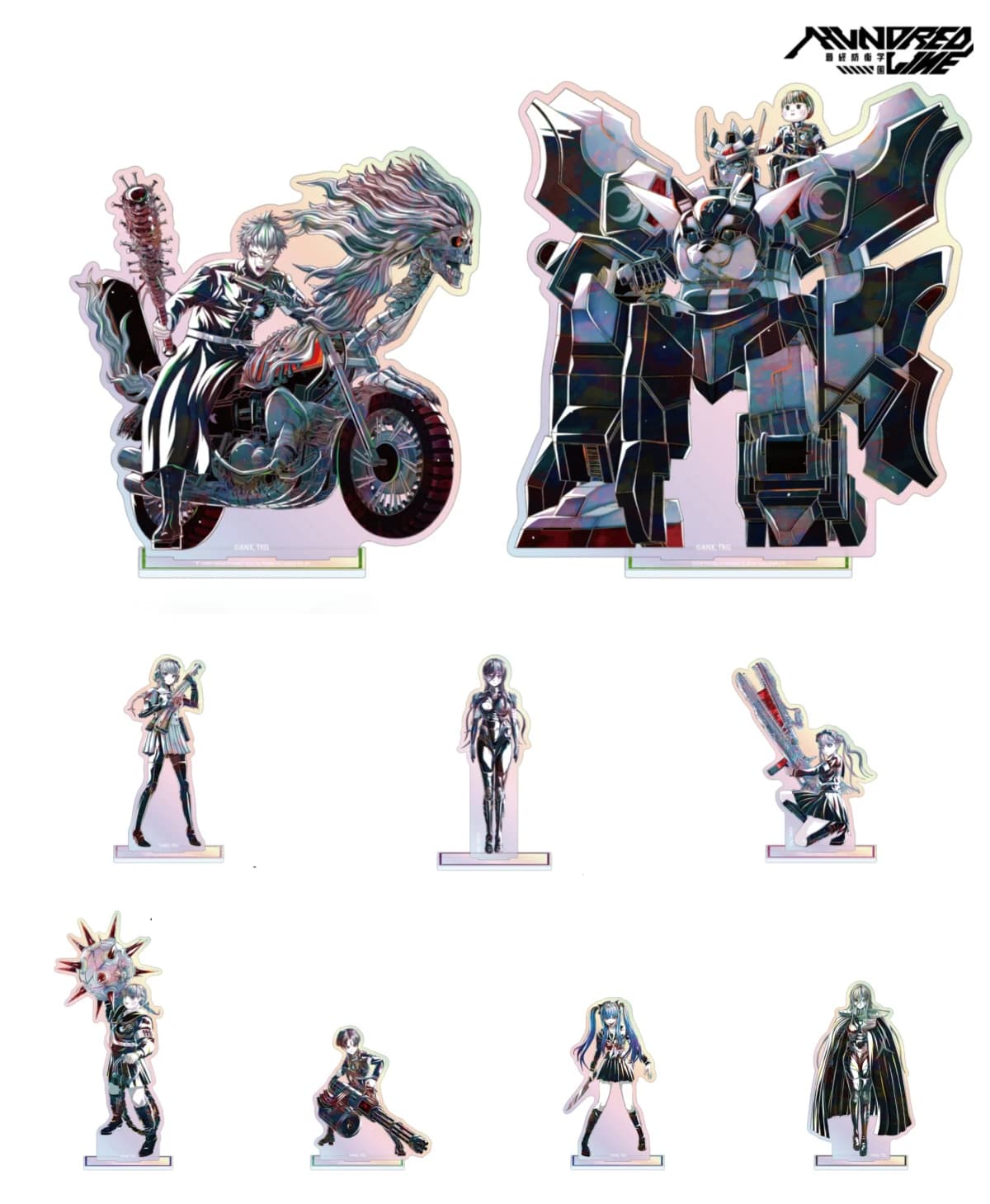 15CM Anime The Hundred Line Last Defense Academy Figure Peripheral Collection Acrylic Stand Model Decorations Gifts Keychain