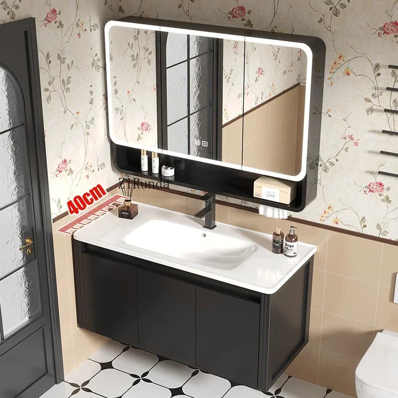 Armadietti da bagno, specchi, mobili da bagno con luci